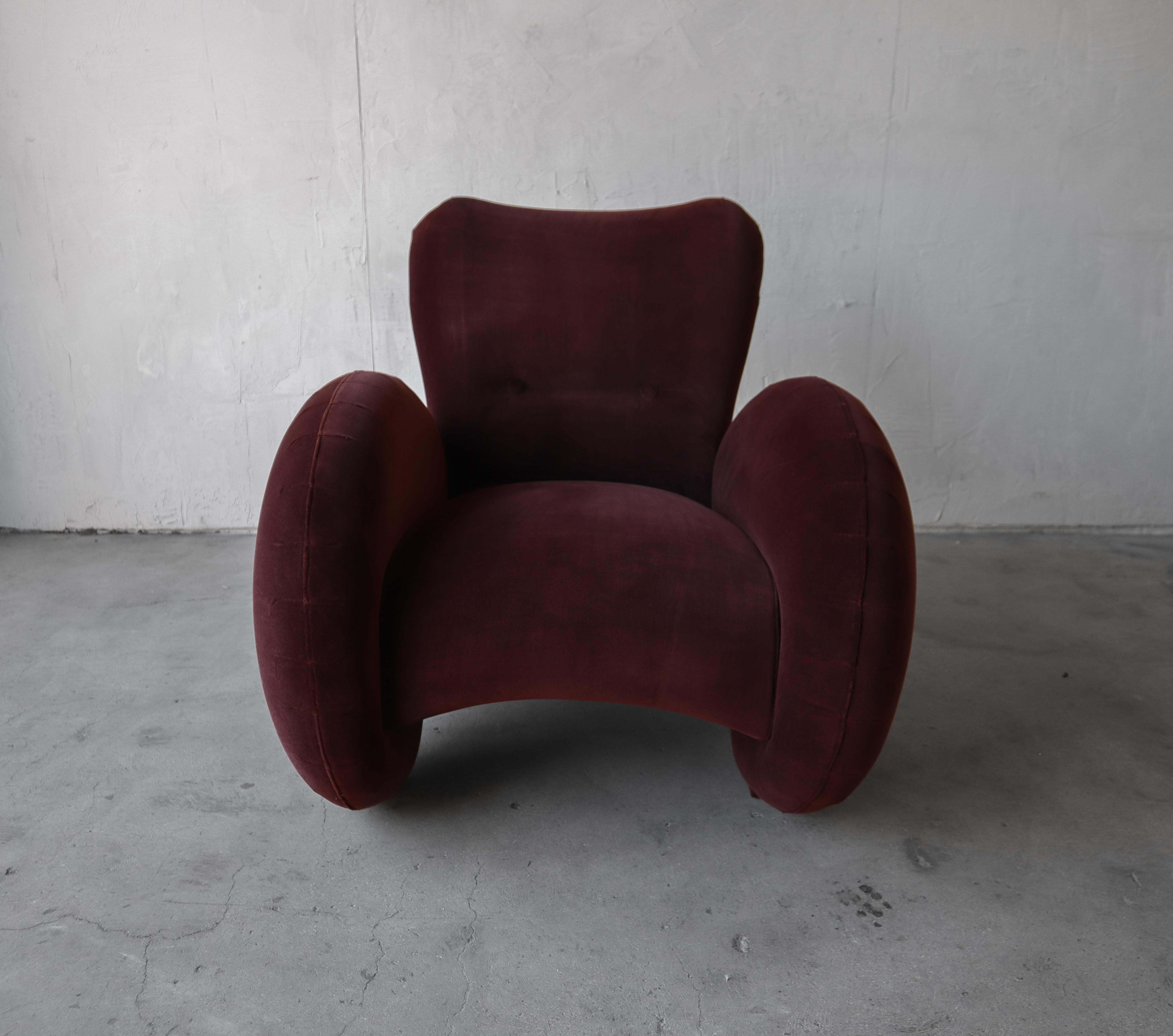 20th Century Italian Post Modern Sculptural Lounge Chair For Sale