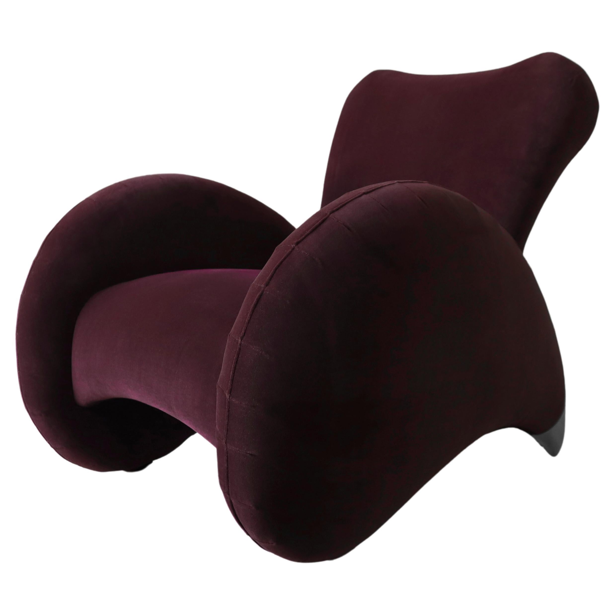 Italian Post Modern Sculptural Lounge Chair For Sale