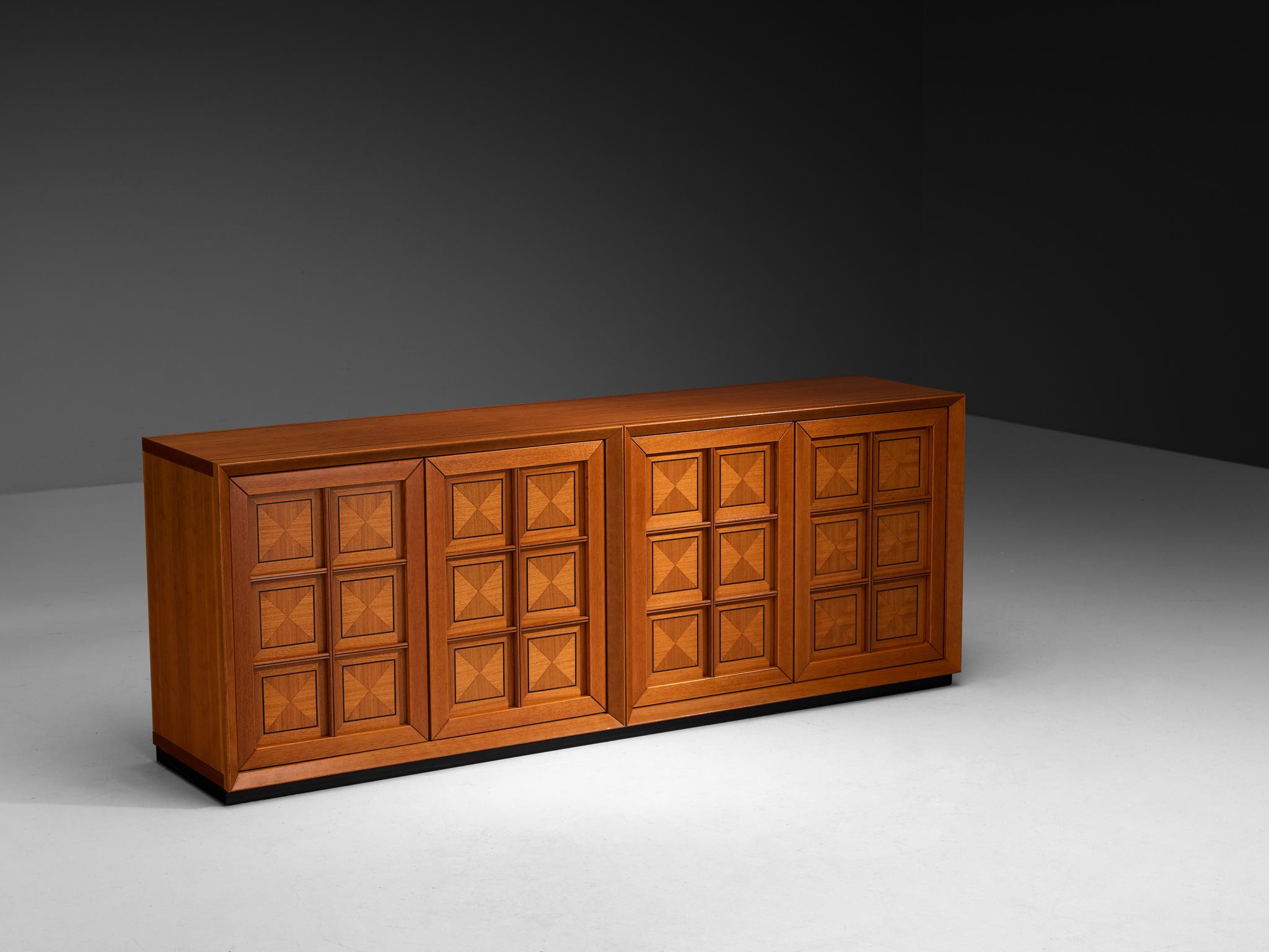 Sideboard, cherry wood, ebony wood, mahogany wood, Italy 1970s

This stunning sideboard, made from a luxurious combination of cherry, ebony wood, and mahogany, is a true statement piece that enhances any space it occupies. The design showcases