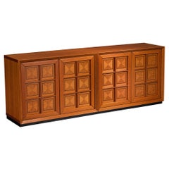 Italienisches postmodernes Sideboard mit geometrischer Front