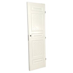 Italian post-modern single door in white painted wood with decoration, 2000s