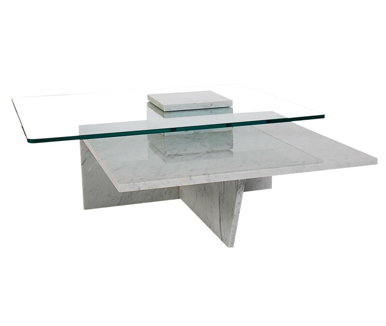 post modern glass coffee table
