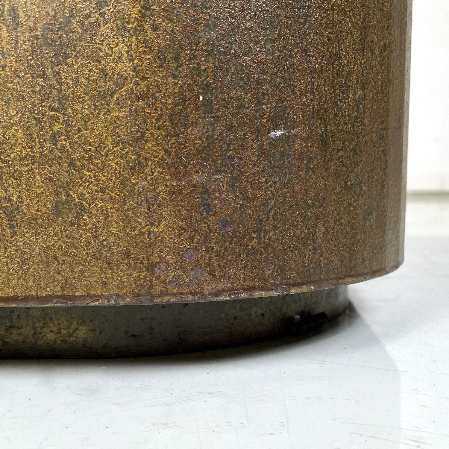 Italian post-modern squared coffee table or pedestal in Corten steel, 2000s For Sale 4