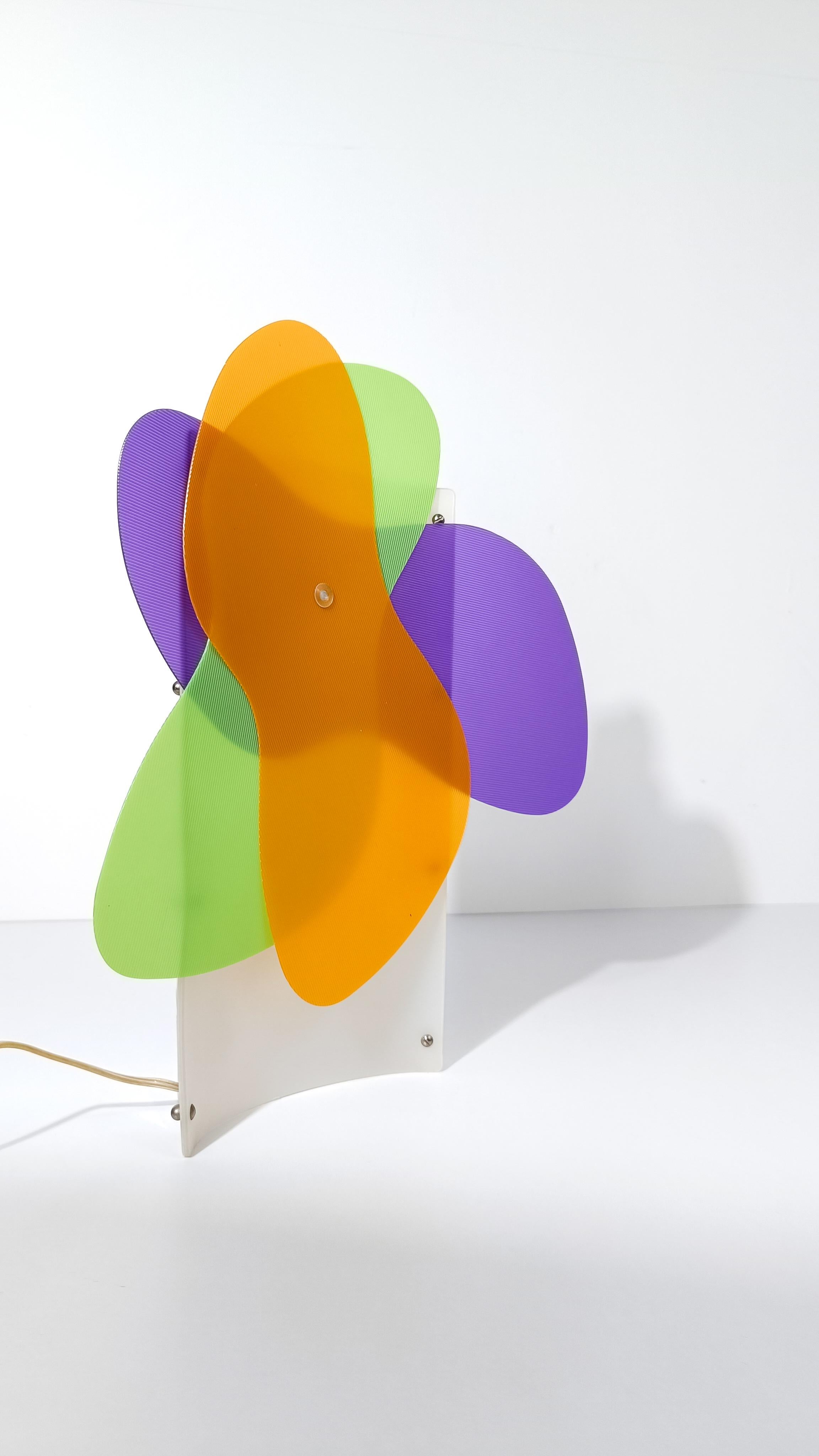 Plastic Italian Post Modern Table Lamp model Butterflies By Naghi Habib for SLAMP , 90s For Sale