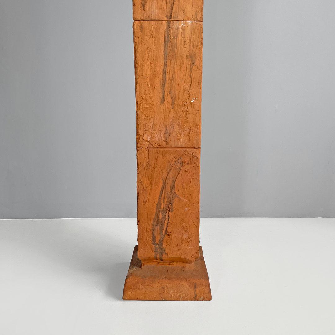 Italian post-modern terracotta sculpture by Edmondo Cirillo, 1996 For Sale 9