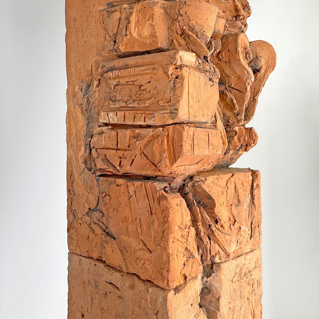 Italian post-modern terracotta sculpture by Edmondo Cirillo, 1996 For Sale 3