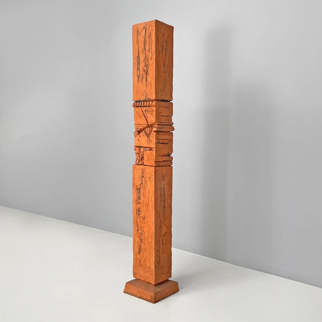 Italian post-modern terracotta sculpture by Edmondo Cirillo, 1997 In Good Condition For Sale In MIlano, IT