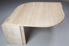 Italian Post-Modern Travertine Table, 1970s