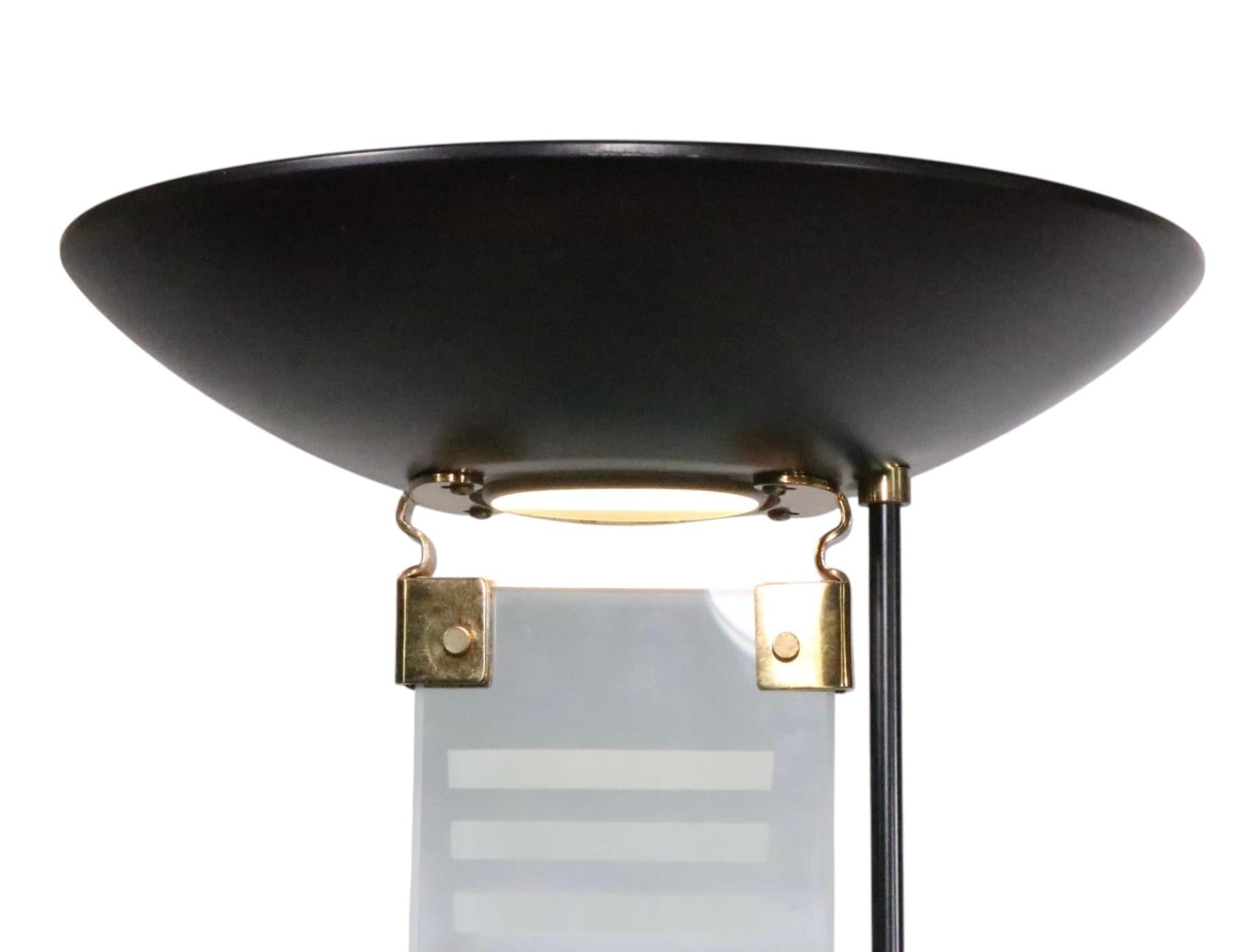 Italian Post Modern Uplight Halogen Torchiere Floor Lamp att. to Fontana Arte For Sale 7