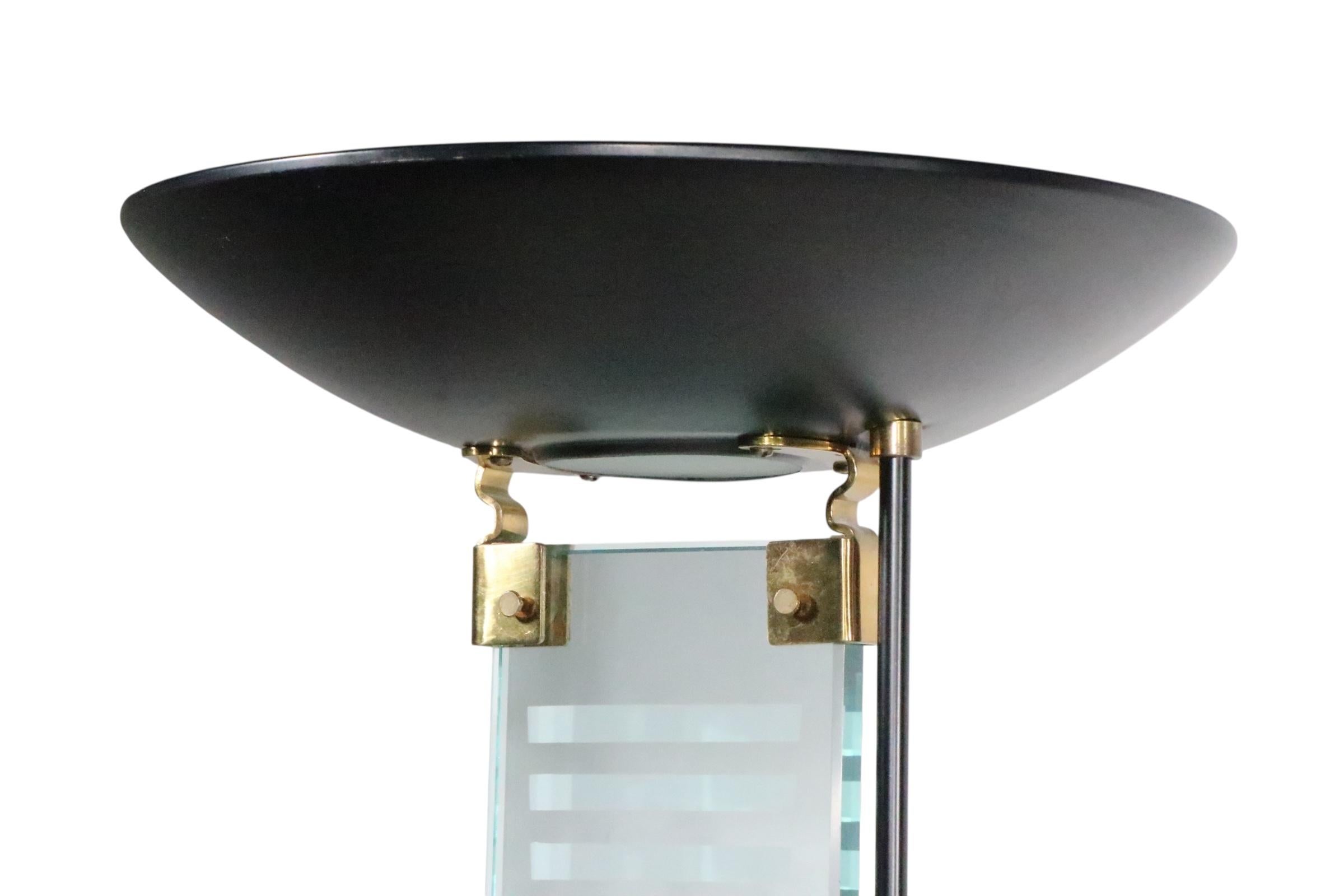 Italian Post Modern Uplight Halogen Torchiere Floor Lamp att. to Fontana Arte For Sale 10