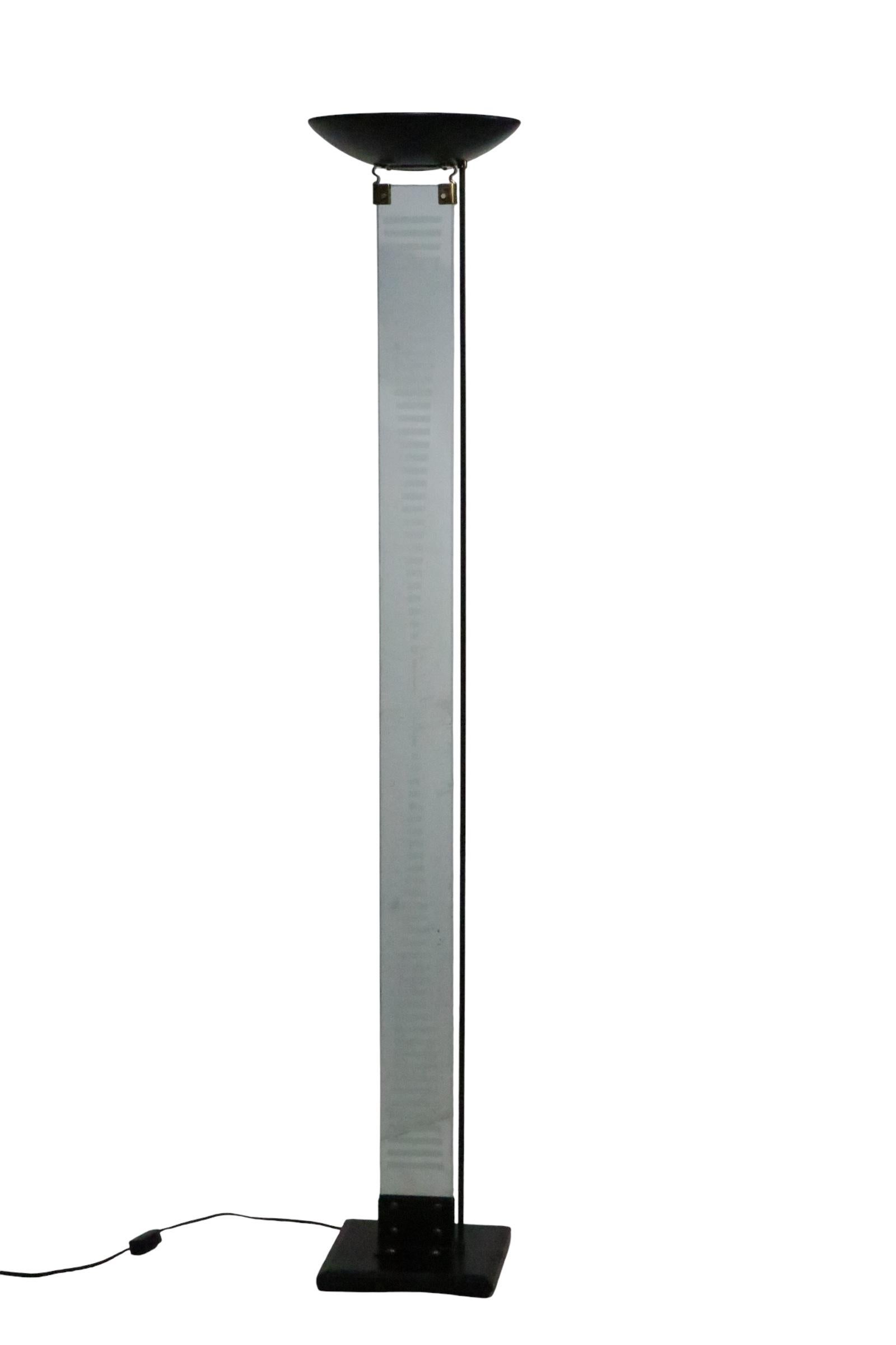 Italian Post Modern Uplight Halogen Torchiere Floor Lamp att. to Fontana Arte For Sale 11