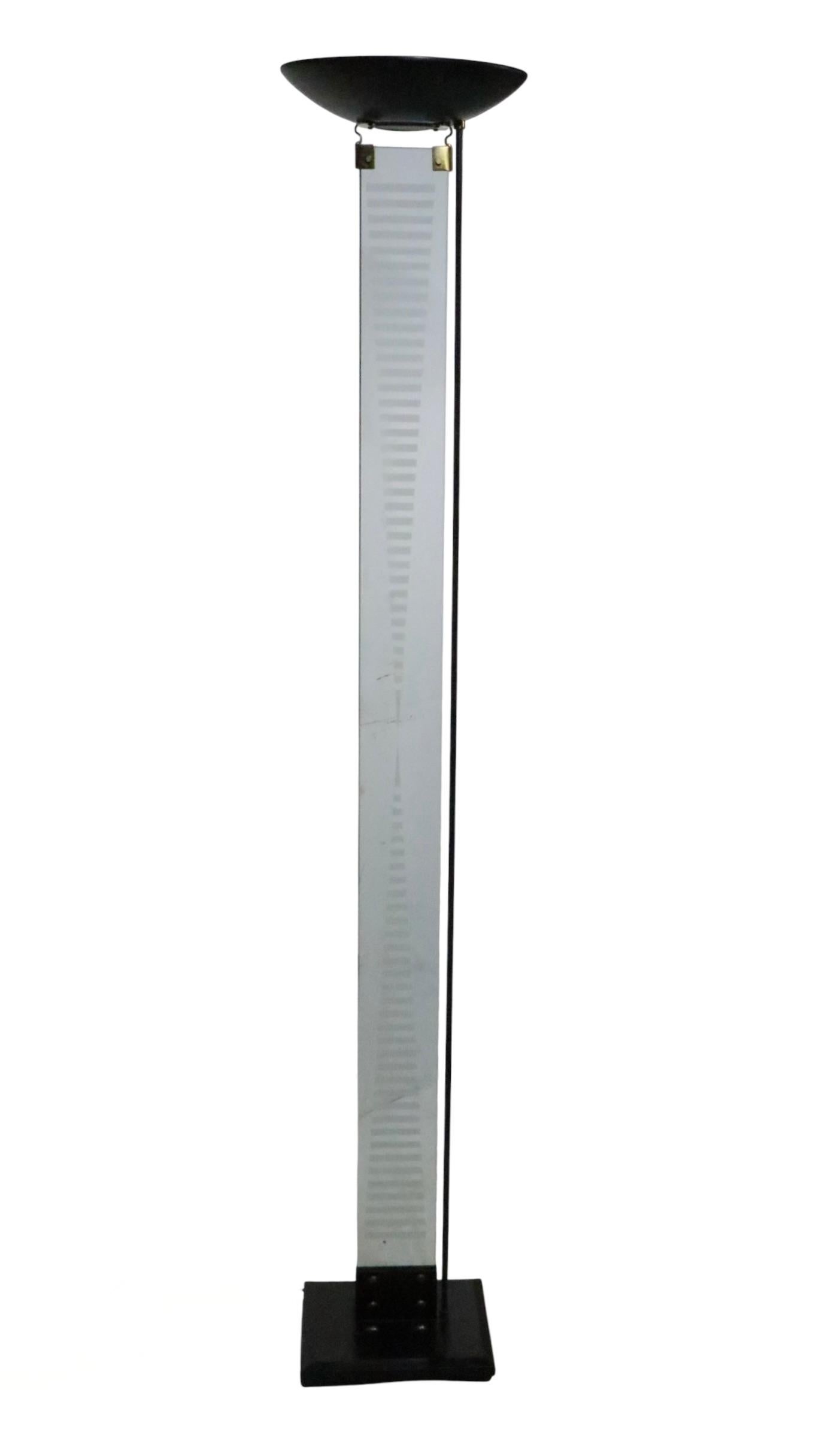 Italian Post Modern Uplight Halogen Torchiere Floor Lamp att. to Fontana Arte For Sale 1