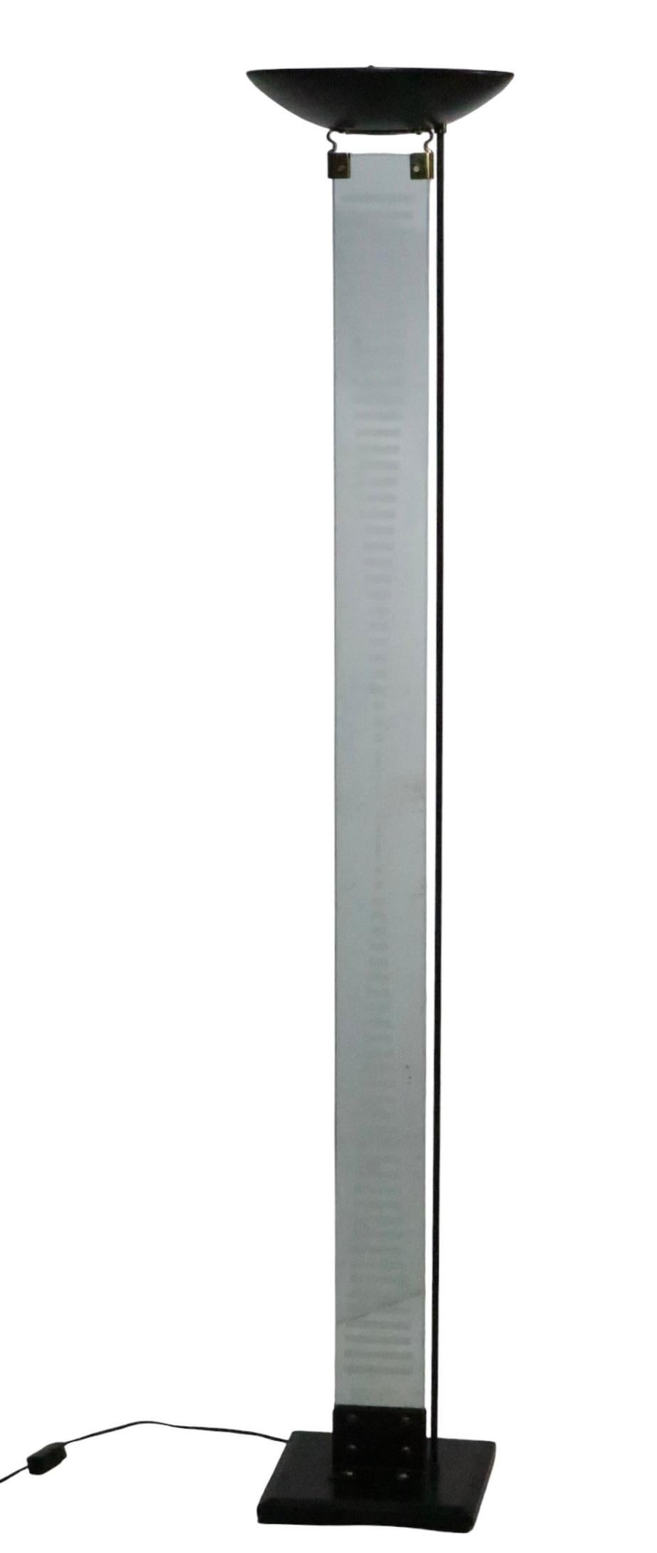 Italian Post Modern Uplight Halogen Torchiere Floor Lamp att. to Fontana Arte For Sale 2