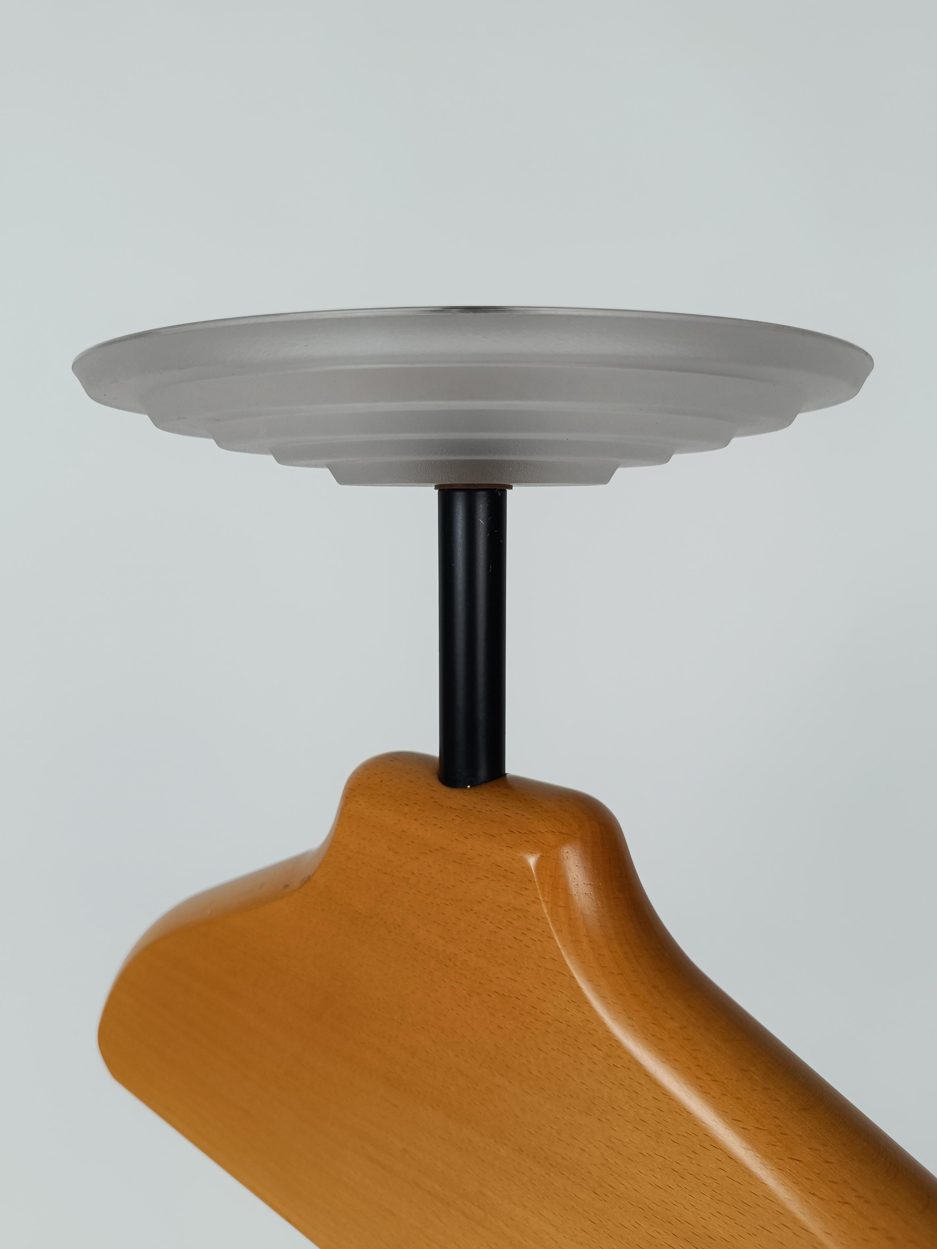 Italian Post Modern Valet Stand by Fontana Arte Made in Glass, Metal and Beech 1