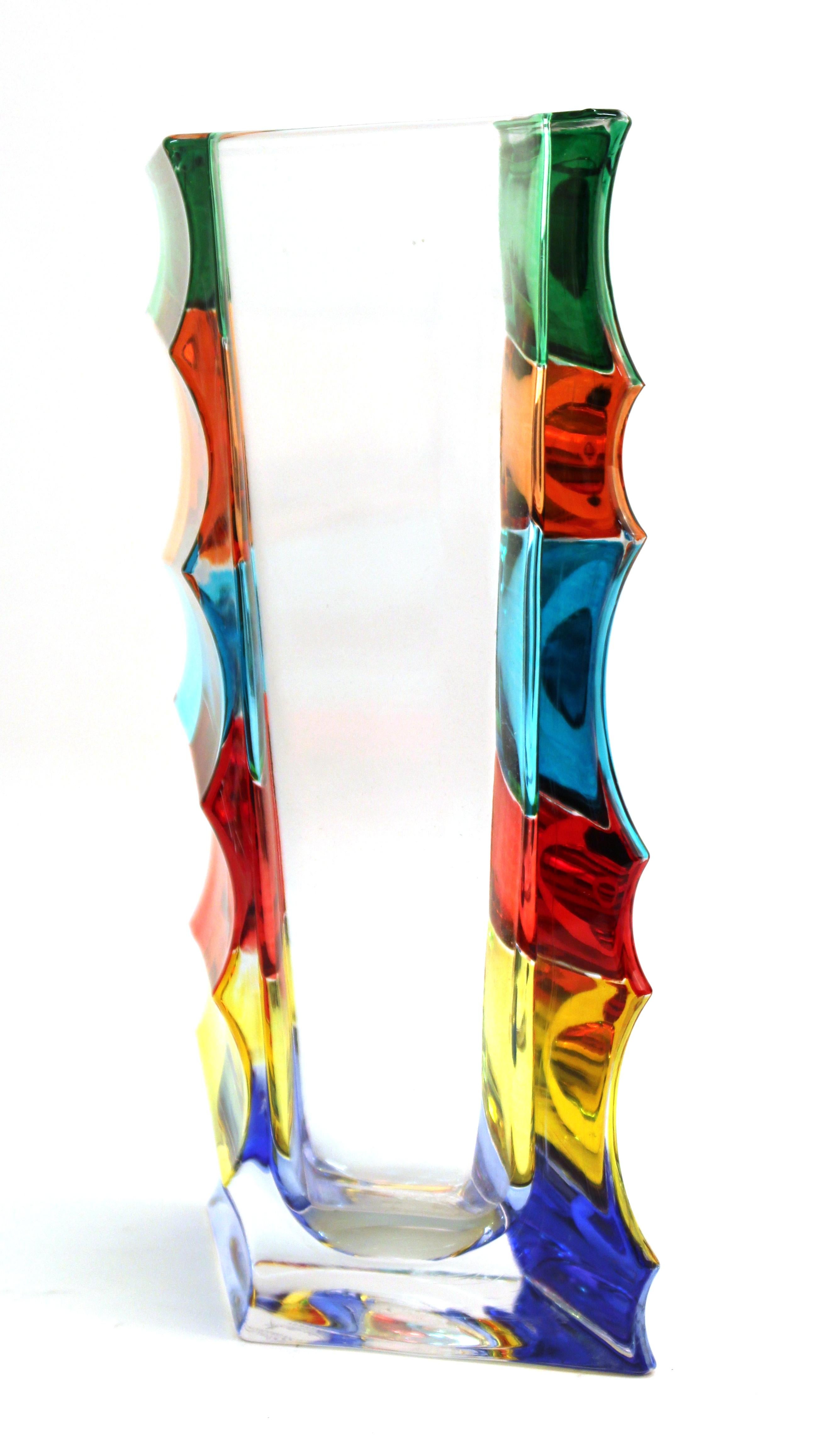 20th Century Italian Postmodern Venetian Art Glass Vase by Carullo Collection