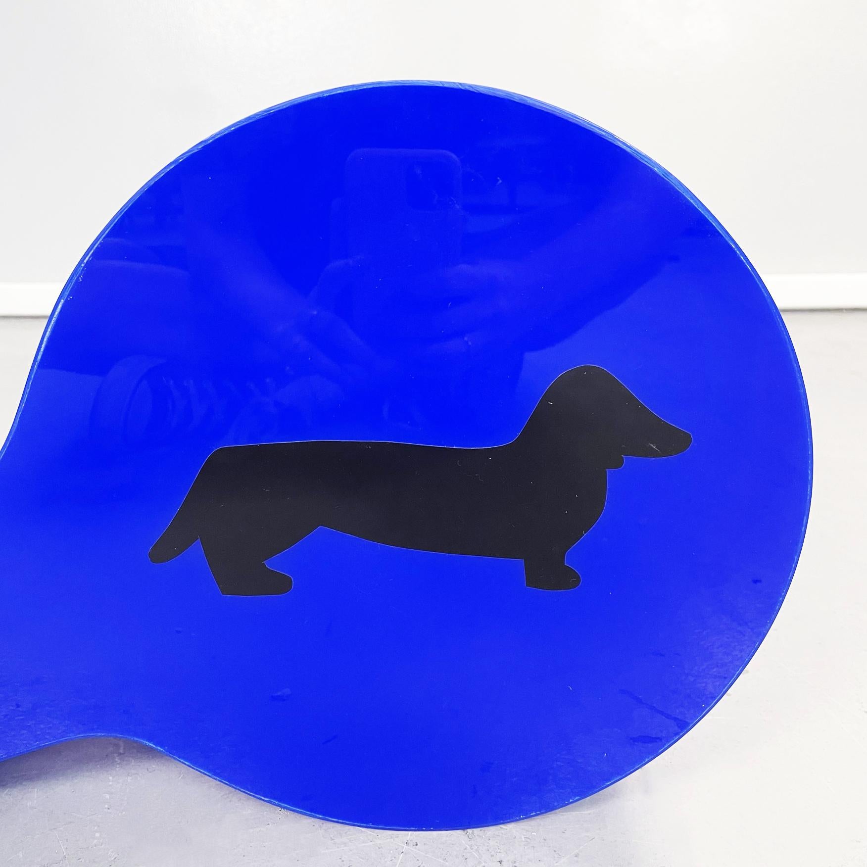 Italian Post-Modern Whistle Led Table Lamp in Blue Plexiglass Marco Lodola, 2000 For Sale 2