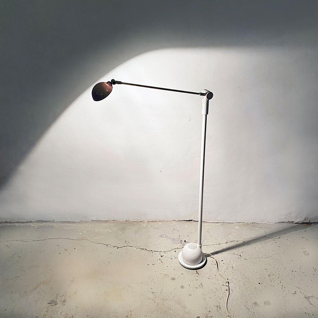 Italian Post Modern White Metal and Plastic Floor Lamp, 1980s For Sale 4