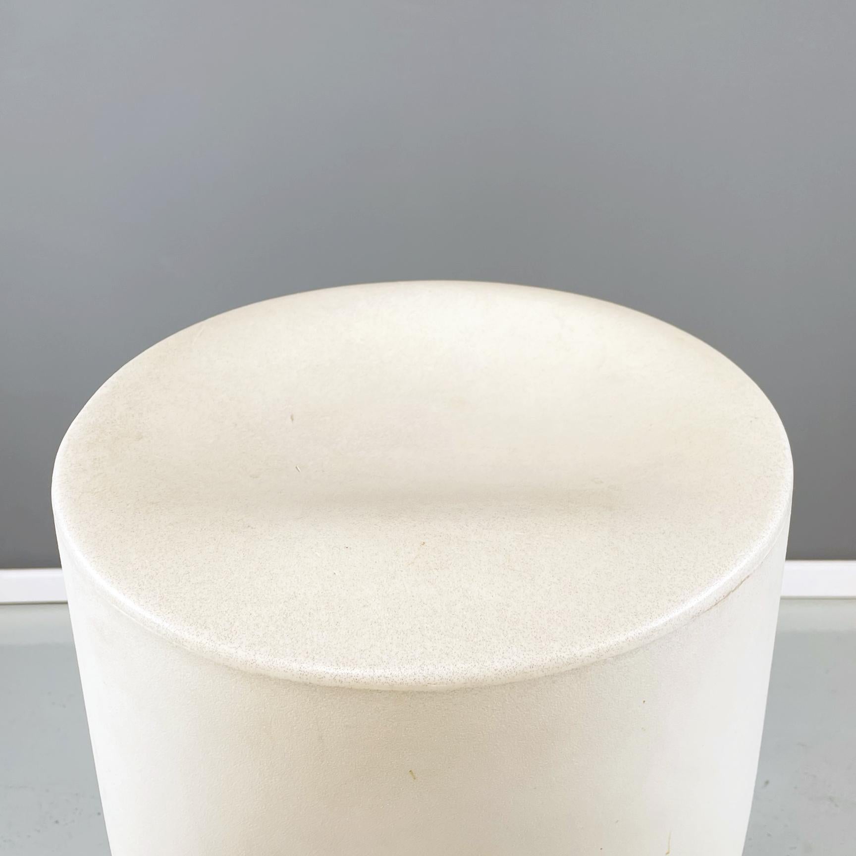 Contemporary Italian Post Modern White Plastic Stool Tokyo Pop by Yoshioka Driade, 2000s For Sale