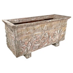 Italian post modern wood and fiberglass stage prop decorated stone effect, 2000s