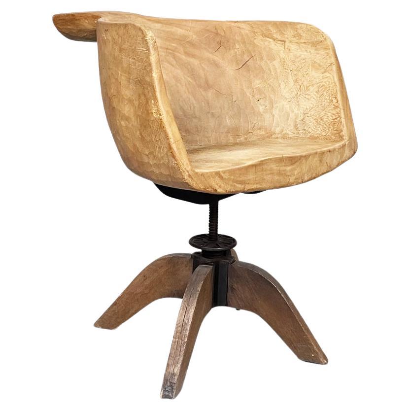 Italian Post-Modern Wooden Armchair, 2000s