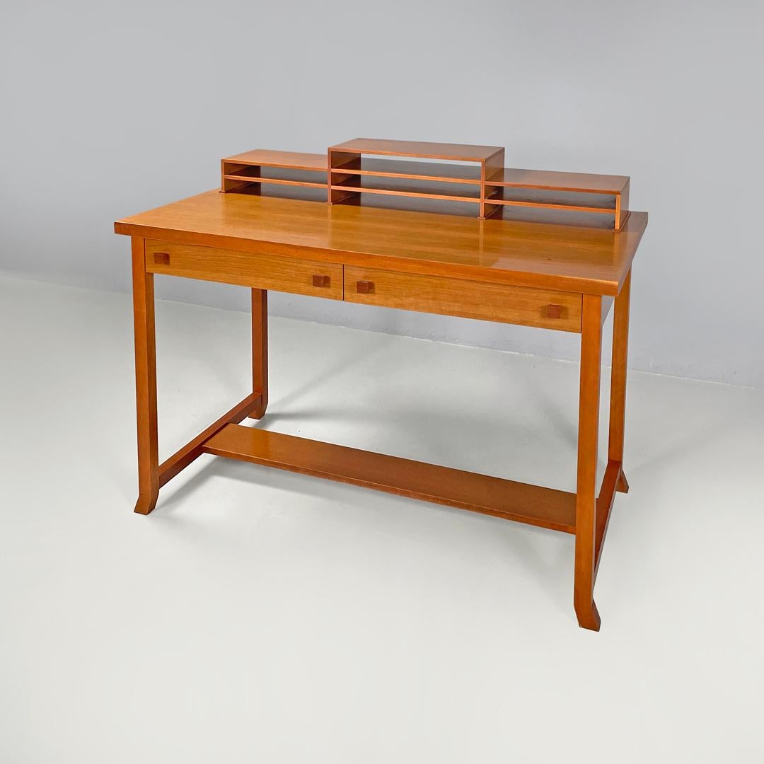 Late 20th Century Italian Bauhaus style wood desk Meyer May by Frank Lloyd Wright for Cassina 1996