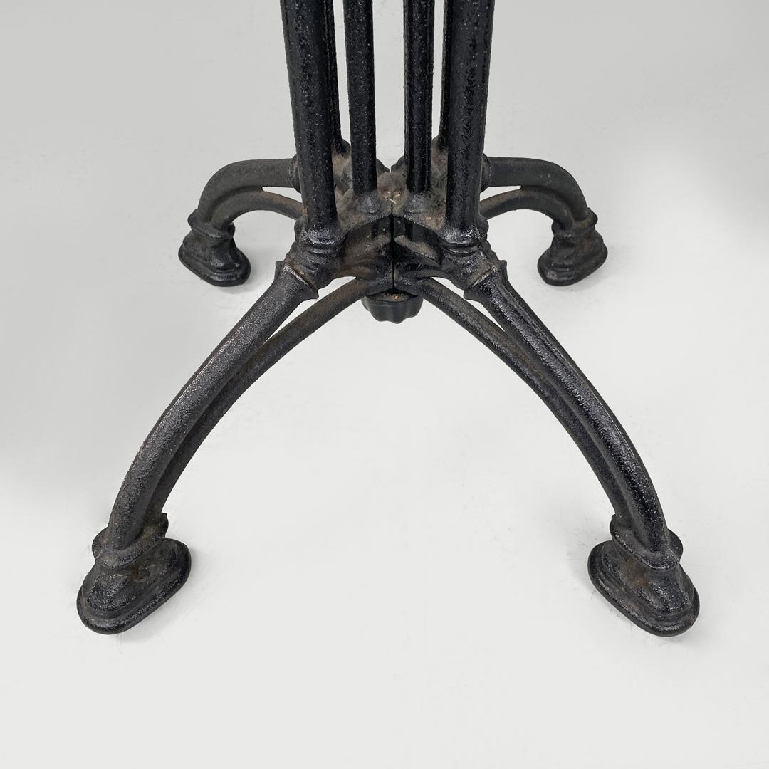 Table de bar italienne post-moderne et décorée en fonte noire, années 1990 en vente 9