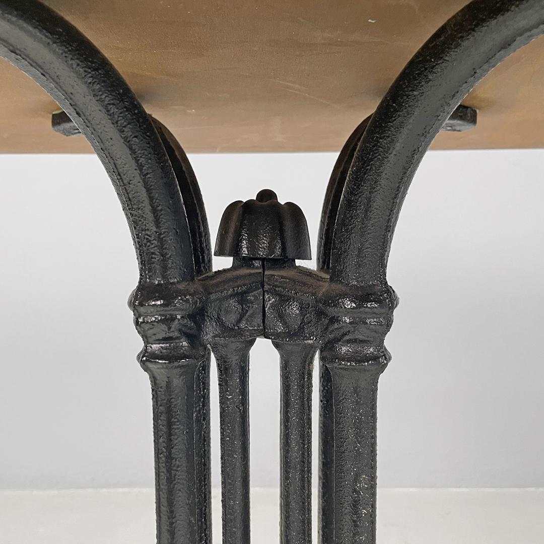 Table de bar italienne post-moderne et décorée en fonte noire, années 1990 en vente 9