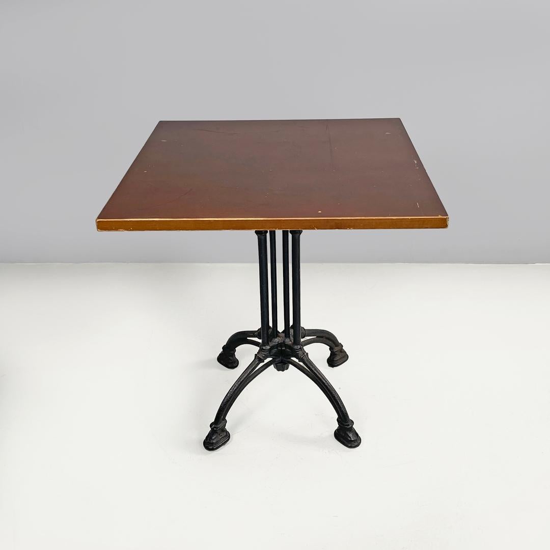 Table de bar italienne post-moderne et décorée en fonte noire, années 1990 en vente 1