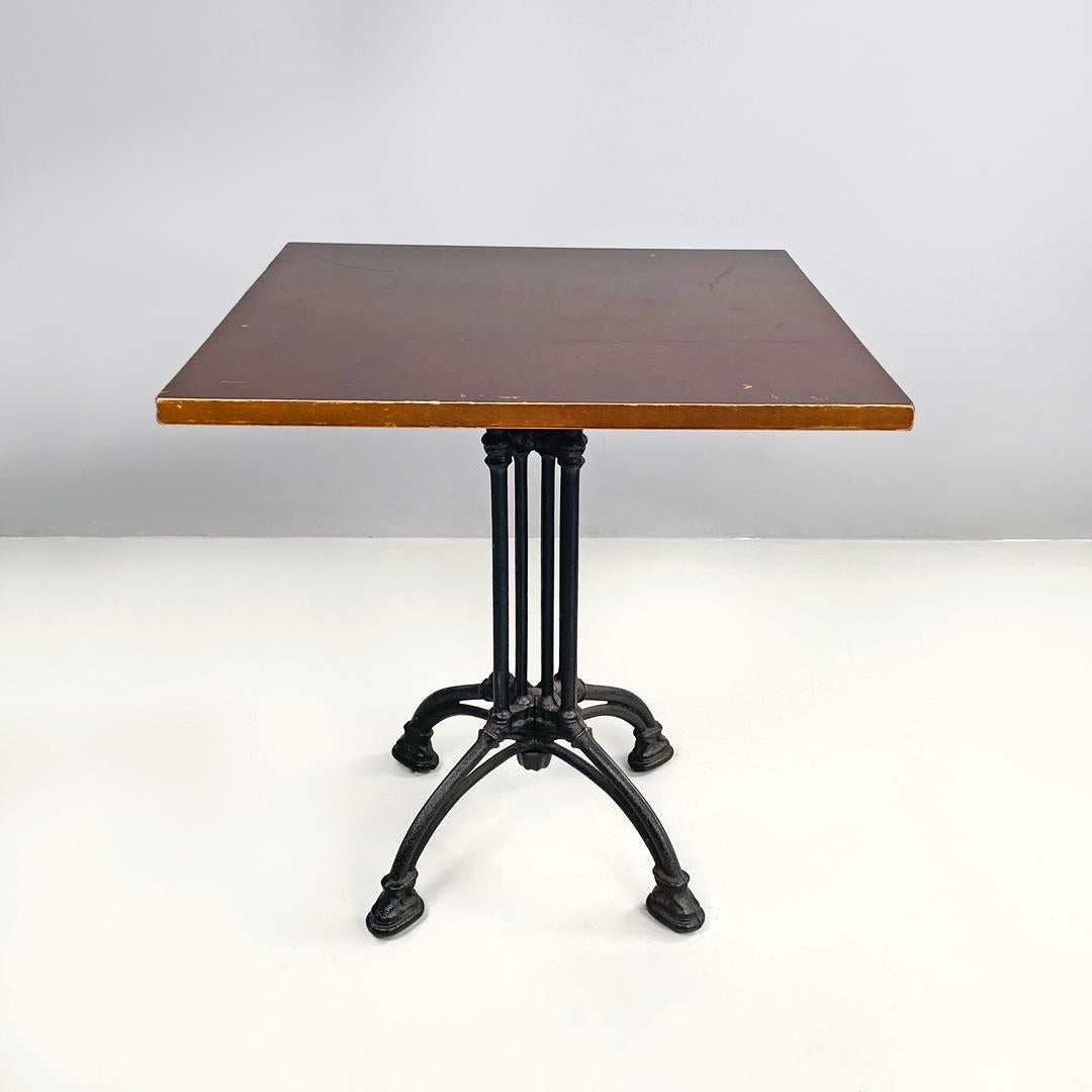 Table de bar italienne post-moderne et décorée en fonte noire, années 1990 en vente 2
