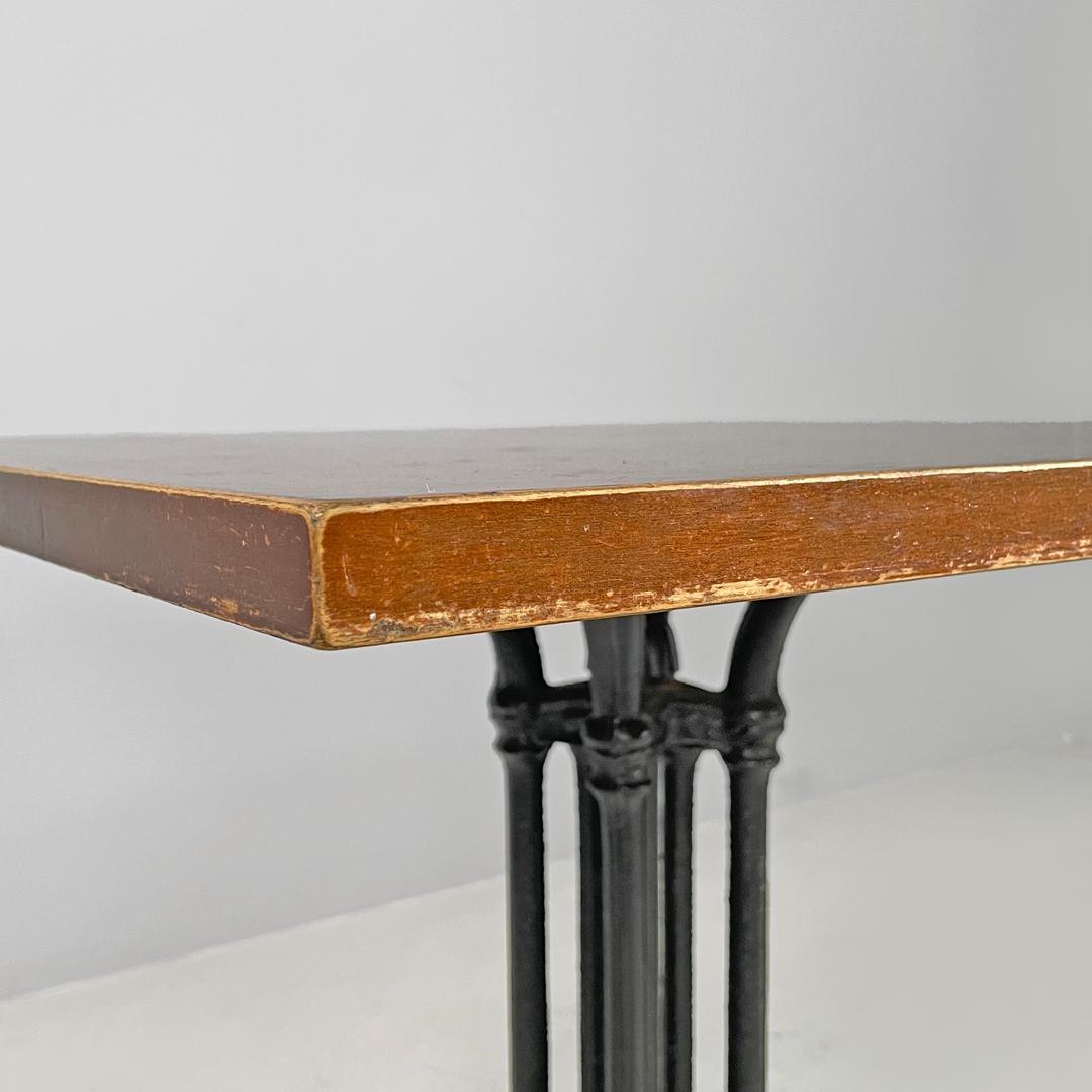 Table de bar italienne post-moderne et décorée en fonte noire, années 1990 en vente 3