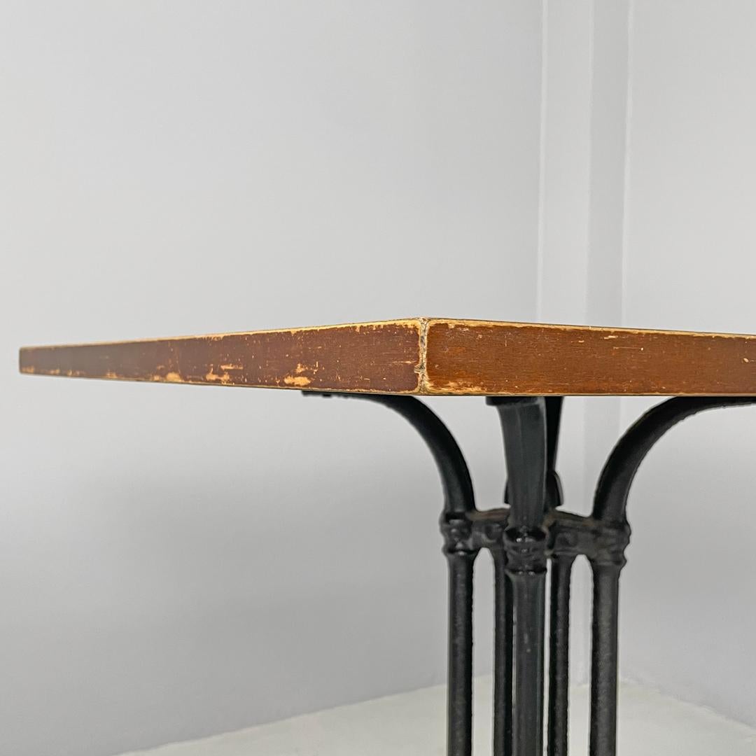 Table de bar italienne post-moderne et décorée en fonte noire, années 1990 en vente 4