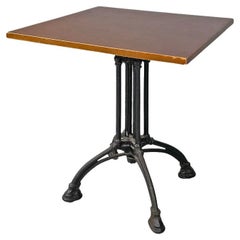 Table de bar italienne post-moderne et décorée en fonte noire, années 1990