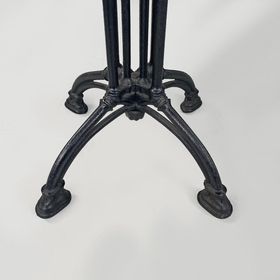 Italienische postmoderne Bartische aus Holz mit Holzplatte und verziertem schwarzem Gusseisen, 1990er Jahre im Angebot 11
