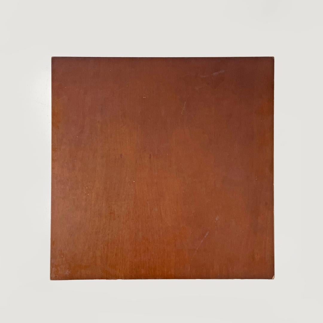 Italienische postmoderne Bartische aus Holz mit Holzplatte und verziertem schwarzem Gusseisen, 1990er Jahre (Eisen) im Angebot