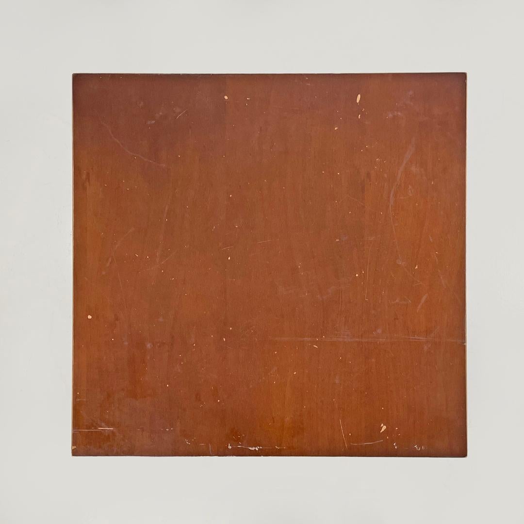 Italienische postmoderne Bartische aus Holz mit Holzplatte und verziertem schwarzem Gusseisen, 1990er Jahre im Angebot 4