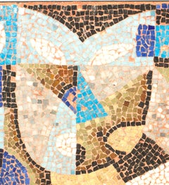 Placa mural italiana de mosaico de posguerra