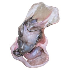 Italian Post-War Studio Glass Figurative Head Attributed to Pintus