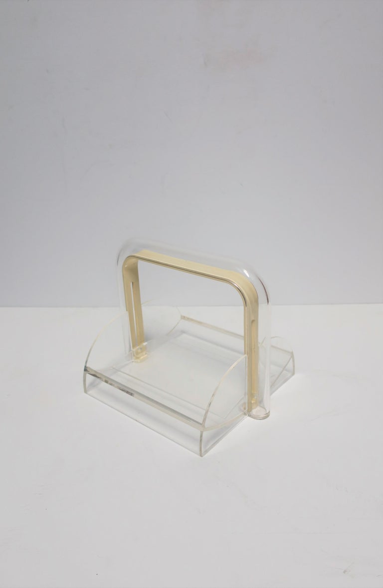 Italian Postmodern Acrylic Napkin Holder by Designer Rede Guzzini For Sale 5
