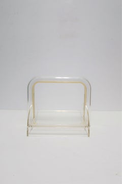 Italian Postmodern Acrylic Napkin Holder by Designer Rede Guzzini
