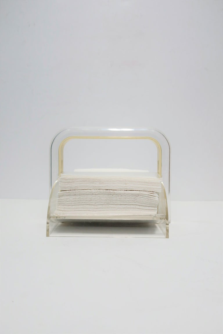 Post-Modern Italian Postmodern Acrylic Napkin Holder by Designer Rede Guzzini For Sale