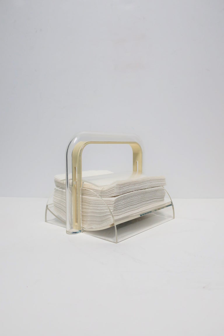 Italian Postmodern Acrylic Napkin Holder by Designer Rede Guzzini In Good Condition For Sale In New York, NY