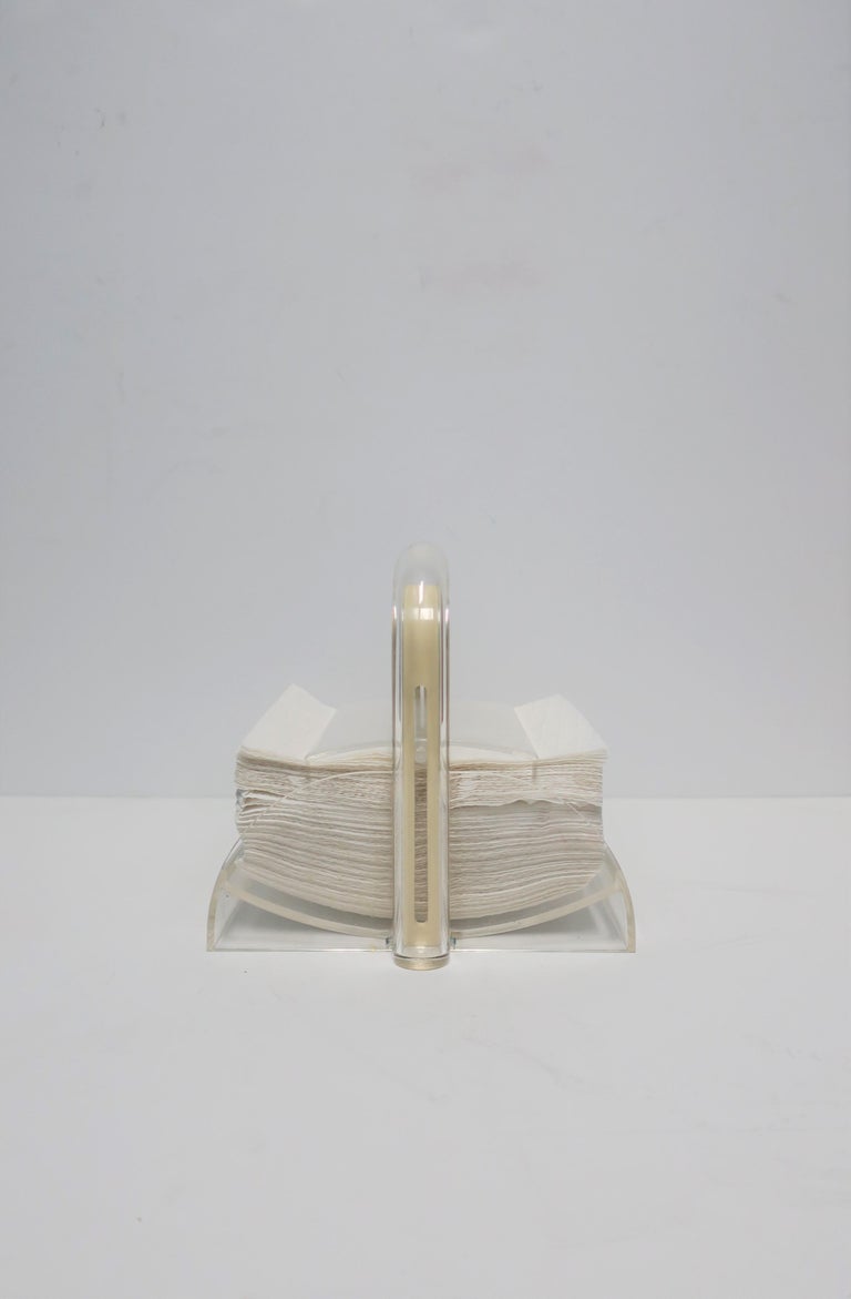 20th Century Italian Postmodern Acrylic Napkin Holder by Designer Rede Guzzini For Sale
