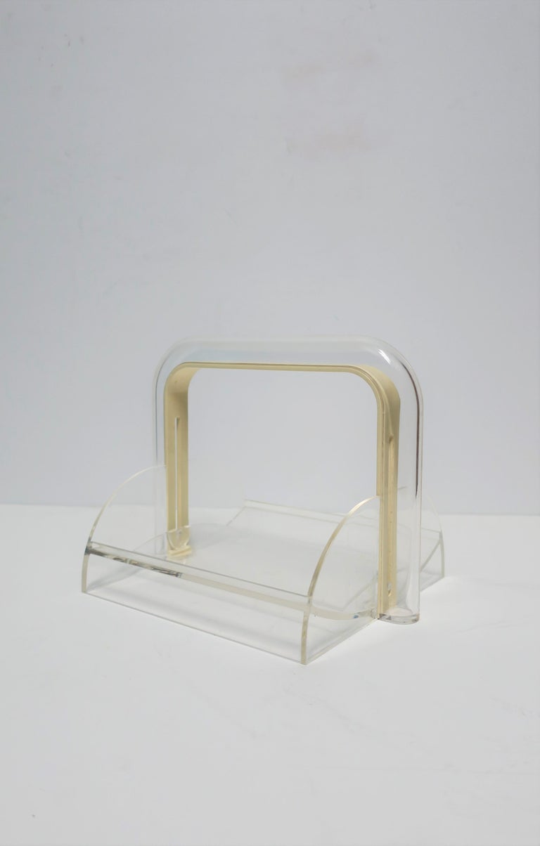 Italian Postmodern Acrylic Napkin Holder by Designer Rede Guzzini For Sale 1