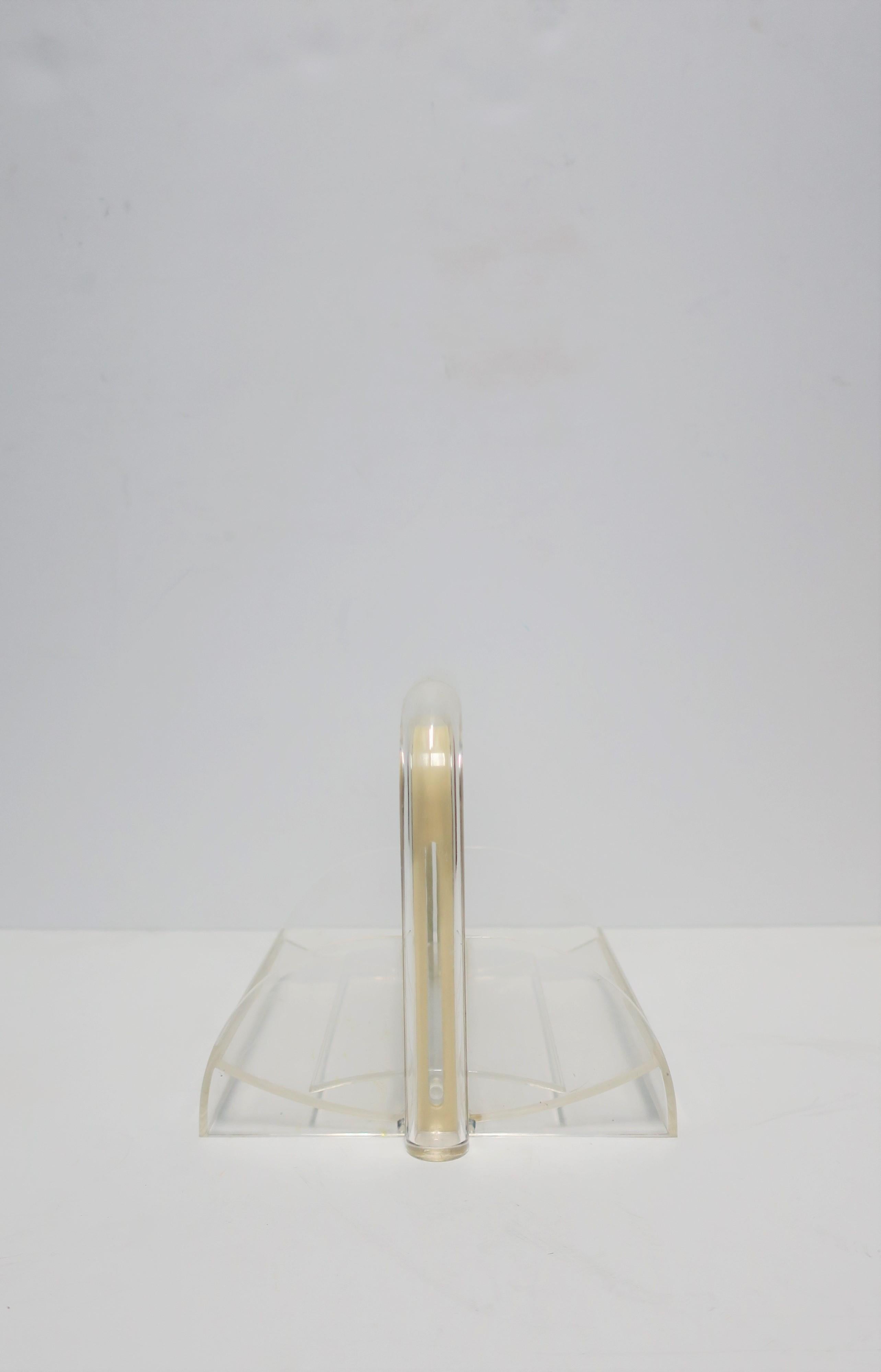 Italian Postmodern Acrylic Napkin Holder by Designer Rede Guzzini  In Good Condition In New York, NY