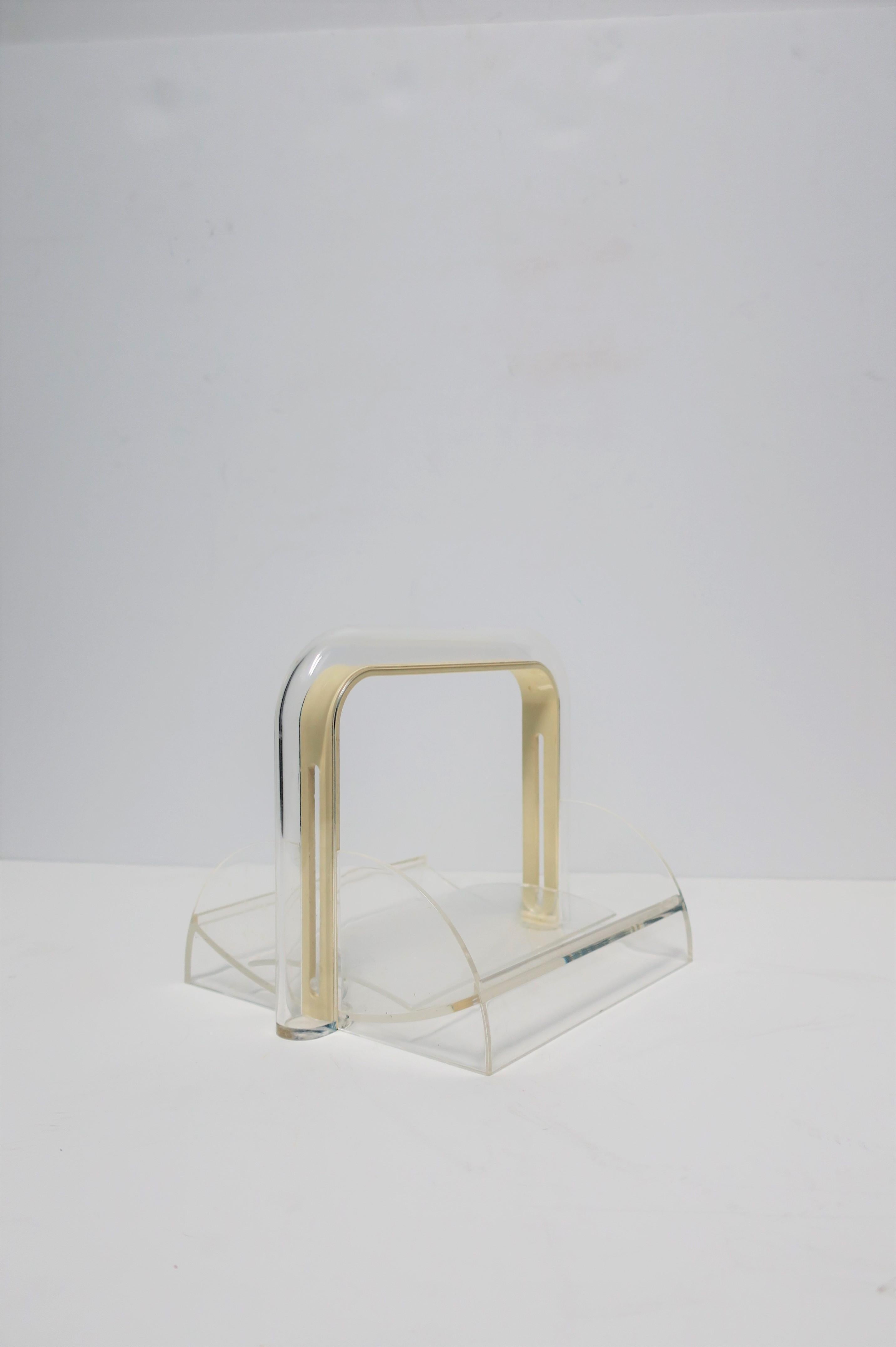 20th Century Italian Postmodern Acrylic Napkin Holder by Designer Rede Guzzini 