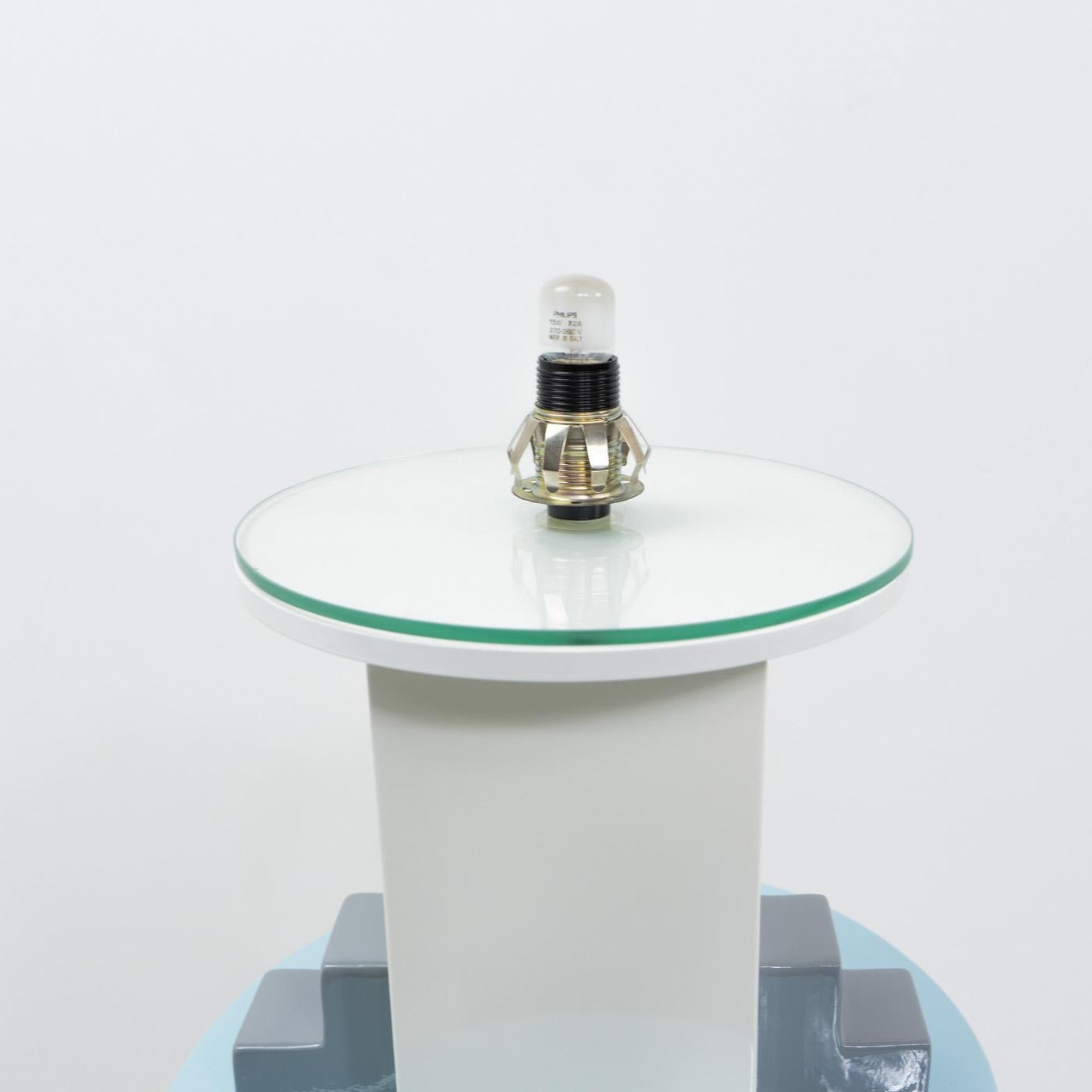 Italian Postmodern Aldo Cibic Table Lamp, Memphis-Milano -1980s For Sale 4