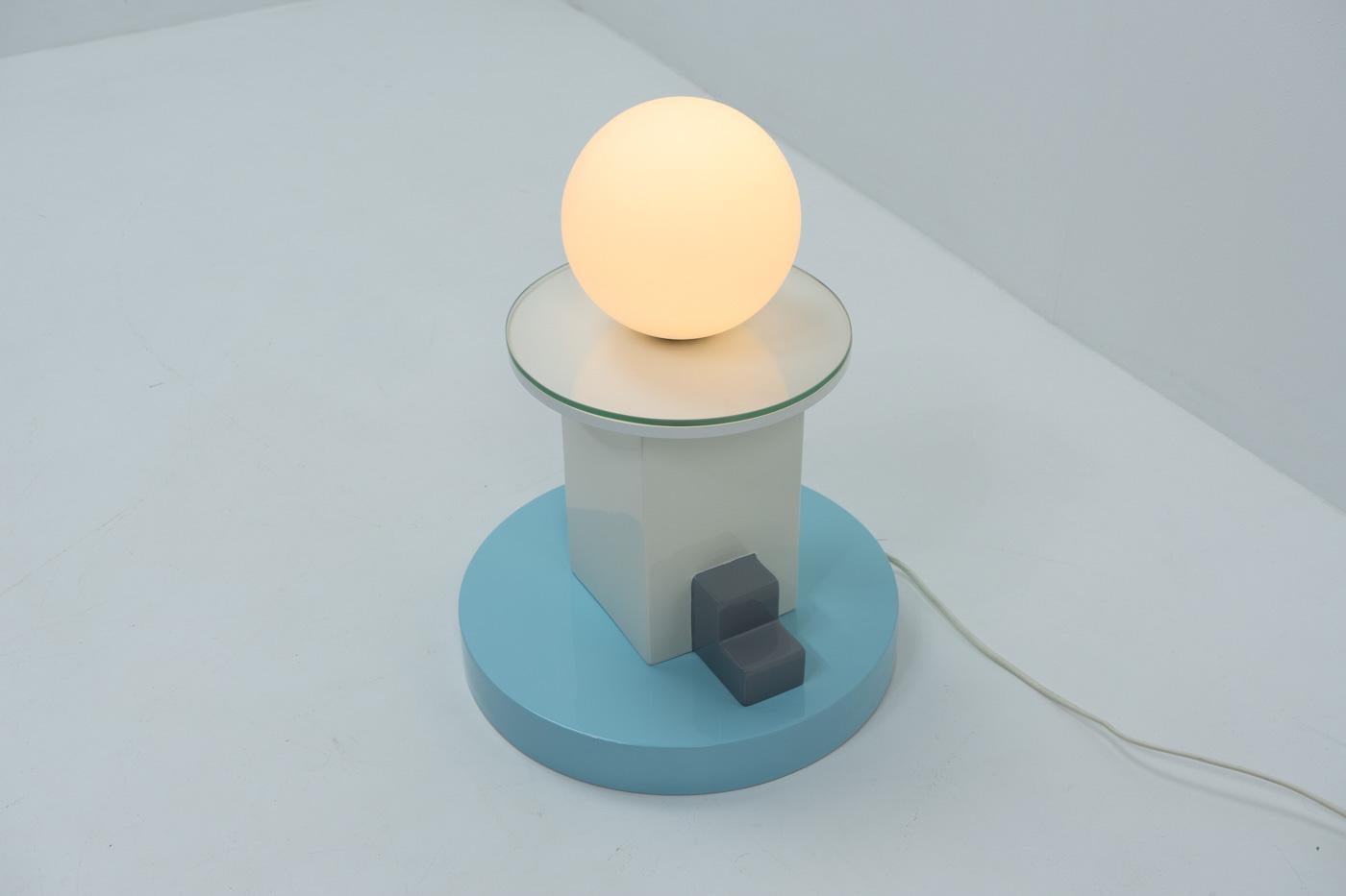Italian Postmodern Aldo Cibic Table Lamp, Memphis-Milano -1980s For Sale 5