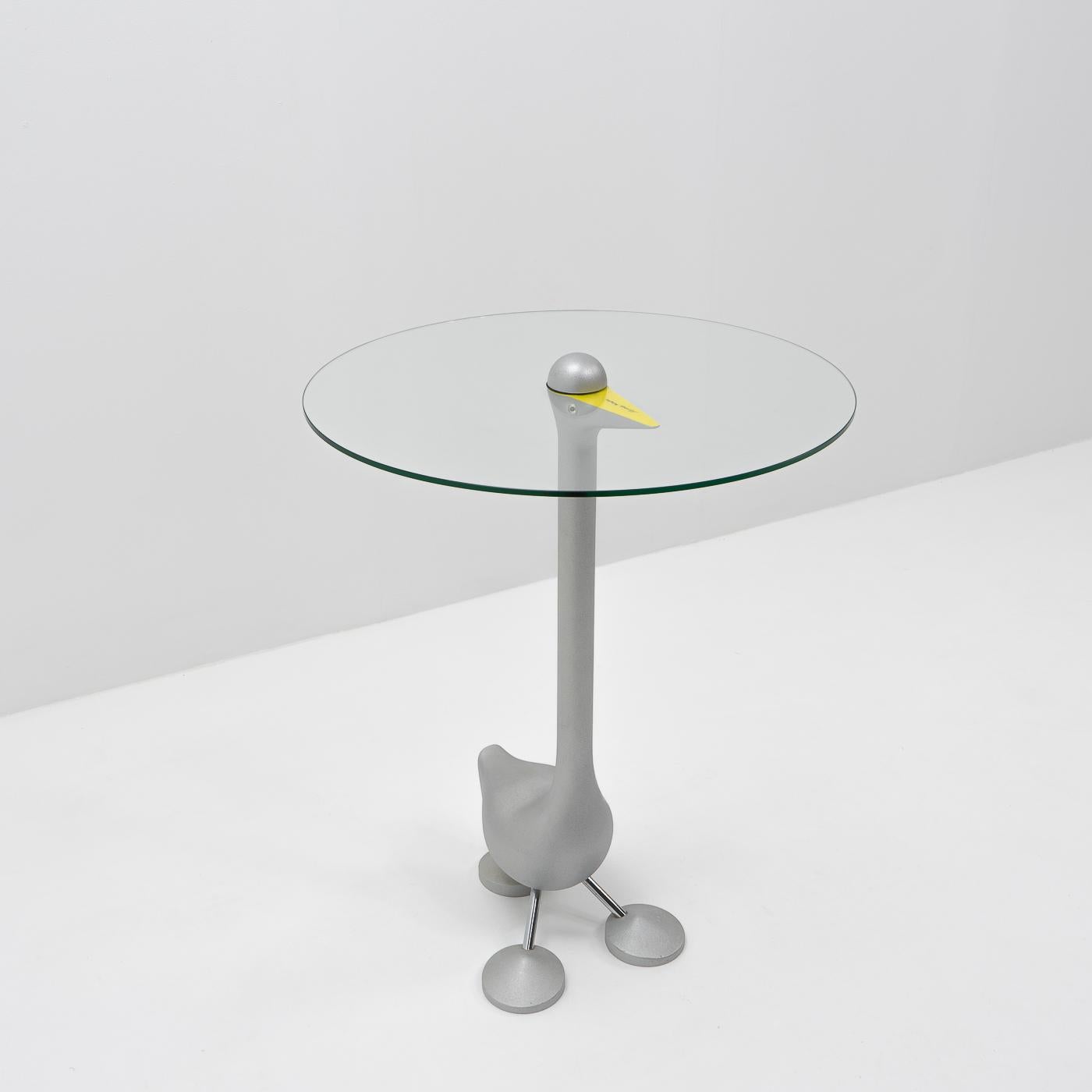 Aluminum Italian Postmodern Alessandro Mendini, “Sirfo” Side Table, 1980s