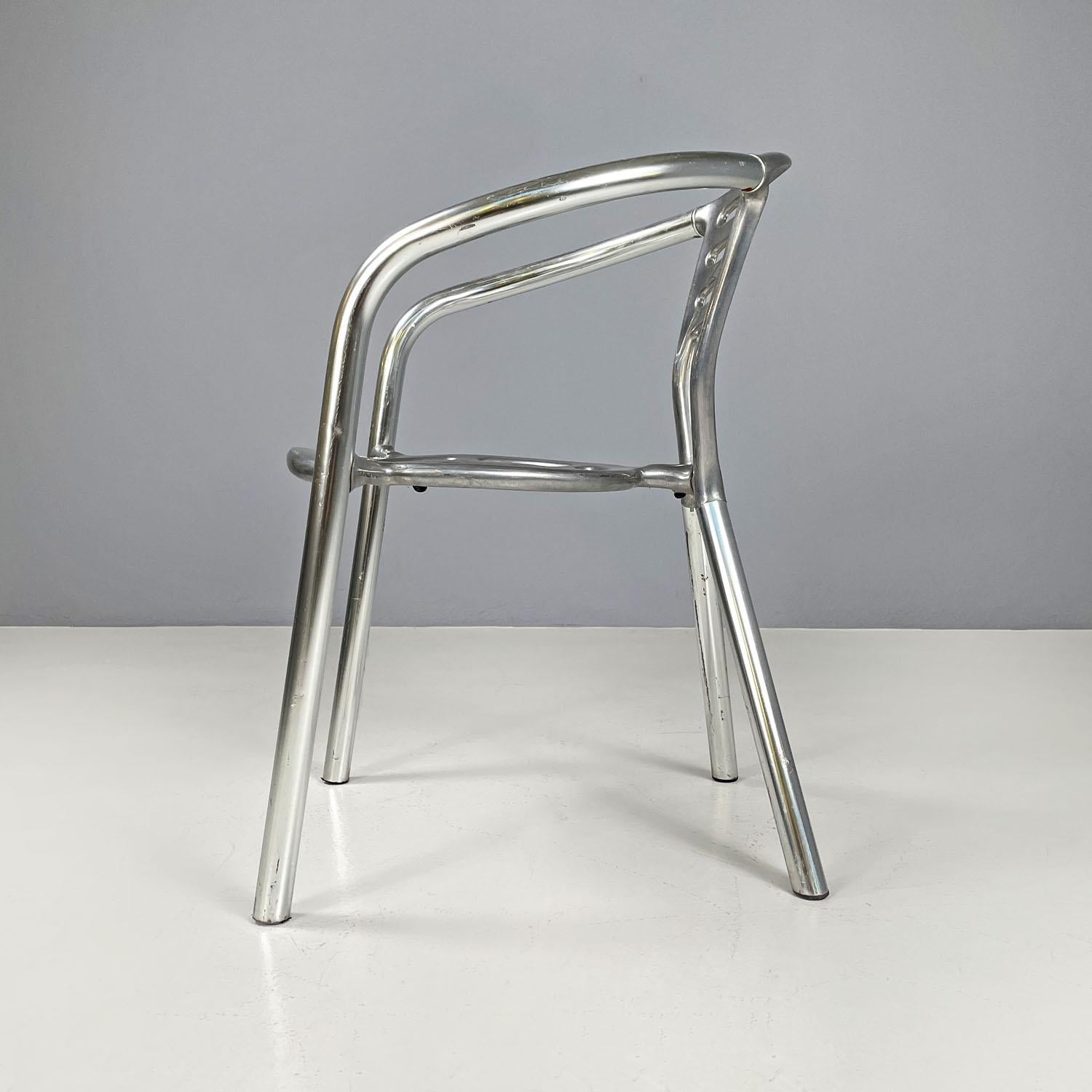 Late 20th Century Italian postmodern aluminum chair Boulevard Ferdinand A. Porsche Ycami, 1990s For Sale