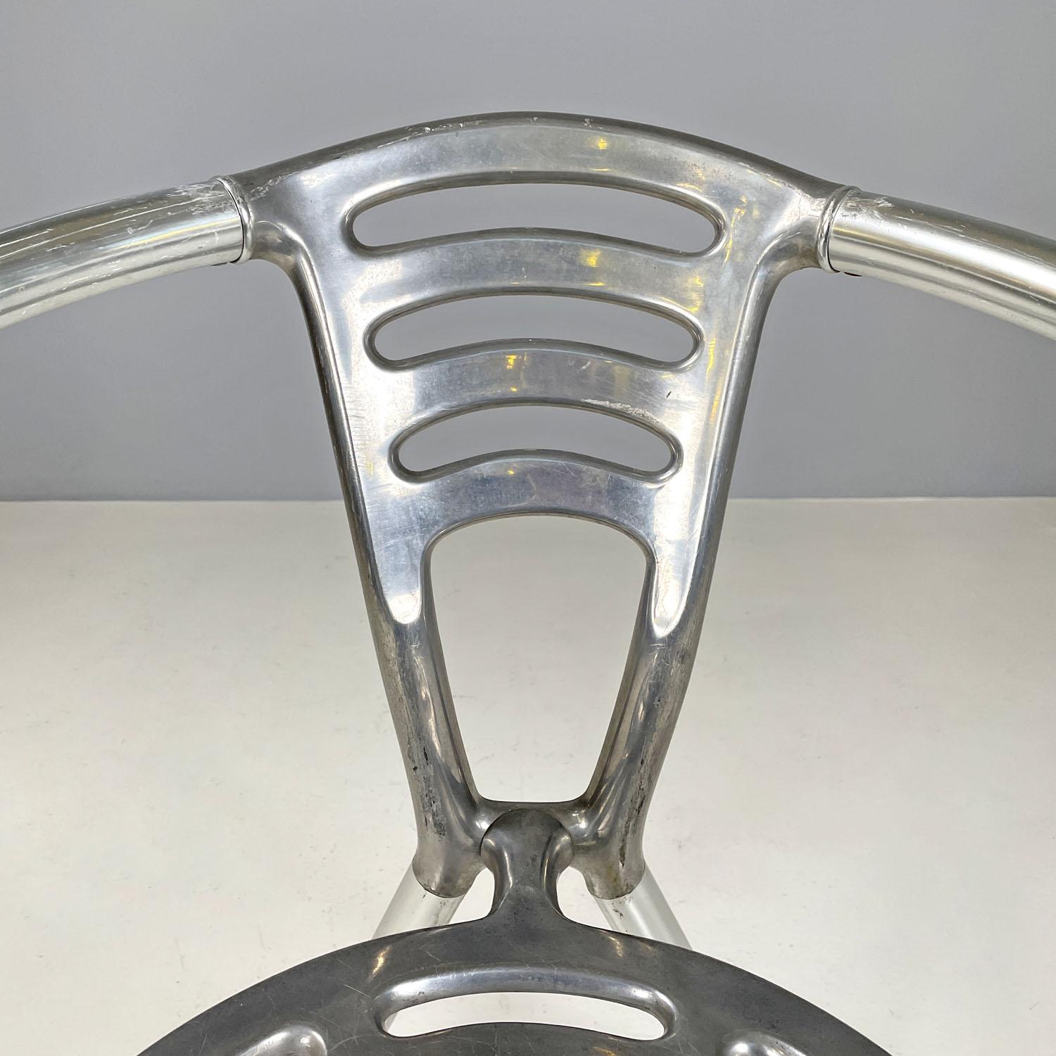 Italian postmodern aluminum chair Boulevard Ferdinand A. Porsche Ycami, 1990s For Sale 3